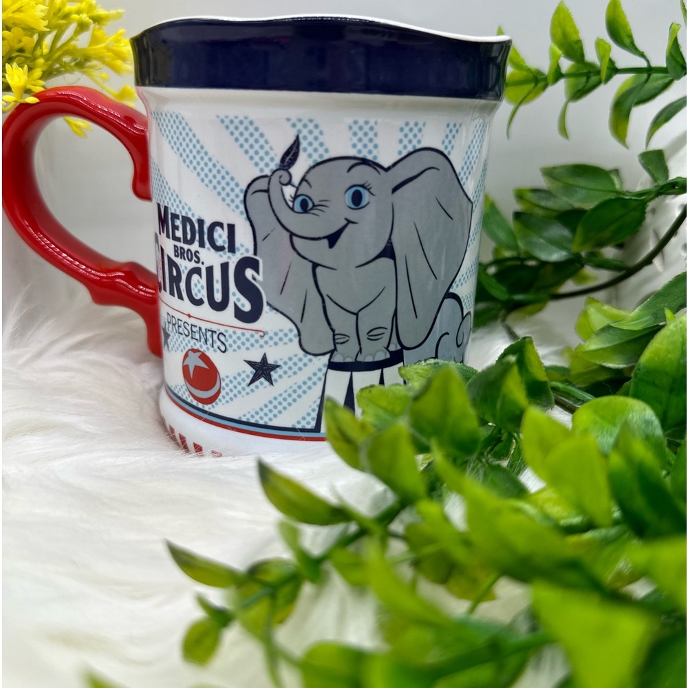 Disney Parks Dumbo Elephant Circus Ceramic White Coffee/Tea Mug